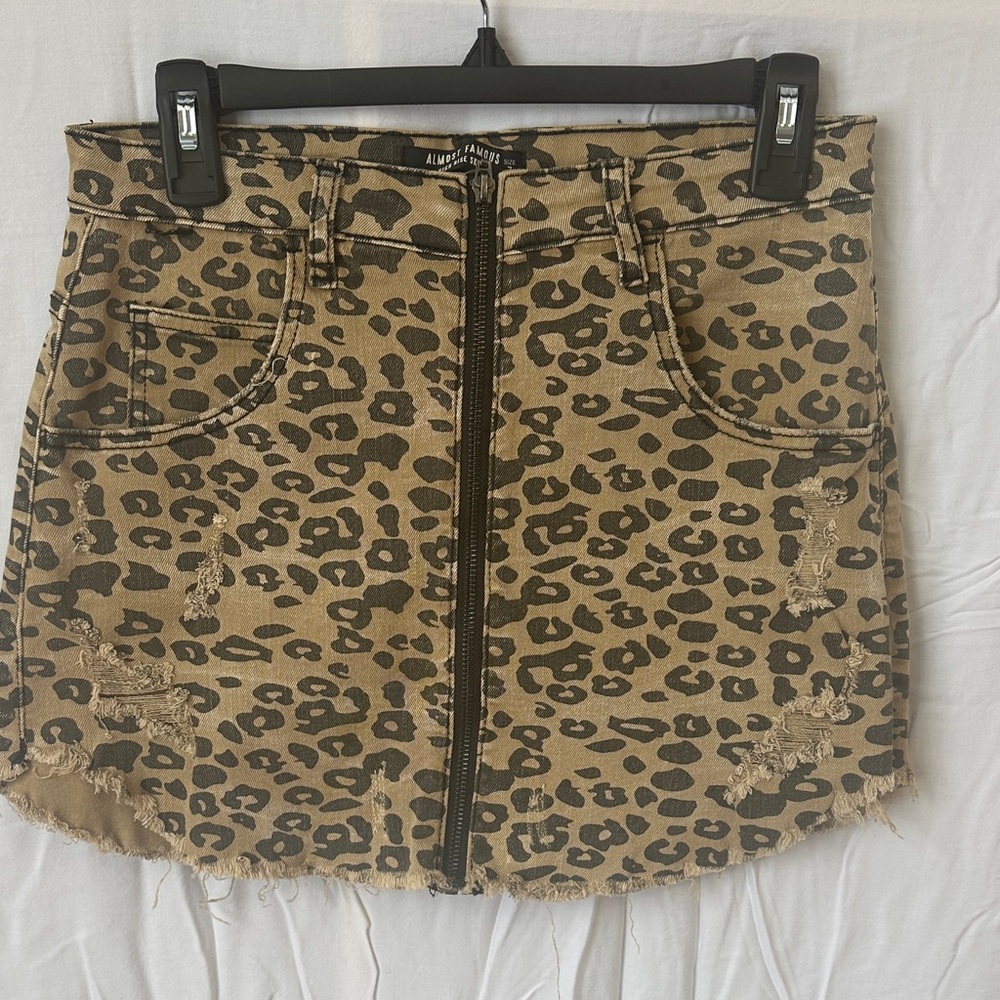 Almost Famous Leopard Print Mini Skirt